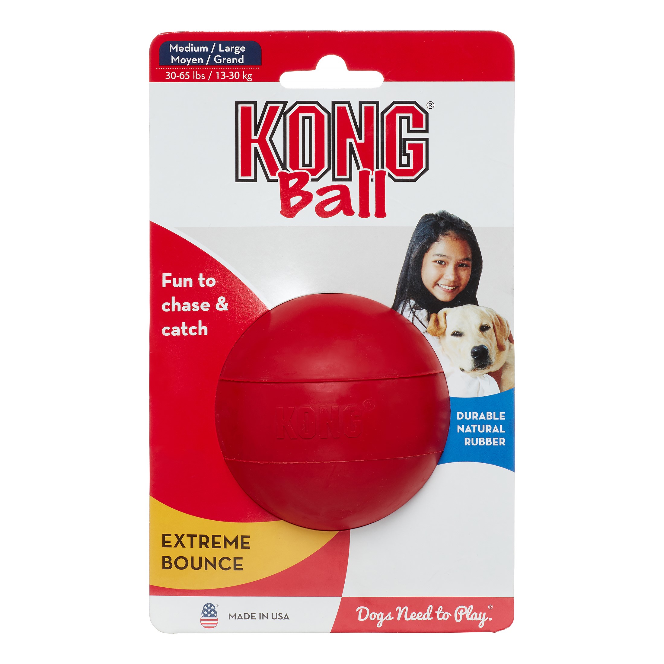 Kong-balle avec trou pour chiens
