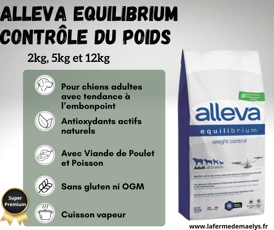 alleva equilibrium weight control- croquettes pour chiens en surpoids ou obèse