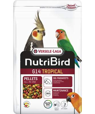 Nutribird G14 tropical-granulés extrudés-aliment dentretien pour grandes perruches