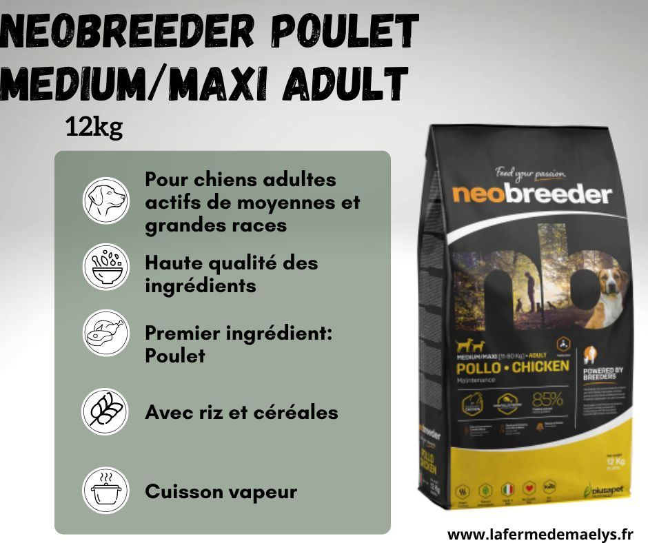 Neobreeder poulet medium maxi adult-croquettes pour chiens actifs.png