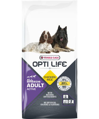 Opti life all breeds-croquettes sans gluten pour chiens adultes actifs