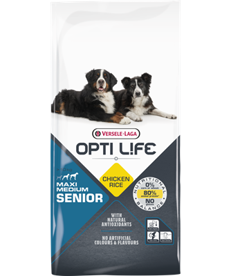 Opti life maxi medium senior-croquettes sans gluten pour grands et moyens chiens âgés