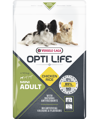 Opti life mini adult-croquettes sans gluten pour petits chiens adultes