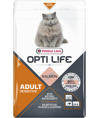 Opti life adult sensitive-croquettes au saumon pour chats adultes pelage et digestion sensible