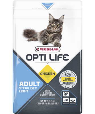 Opti life adult sterilised light-croquettes pour chats adultes