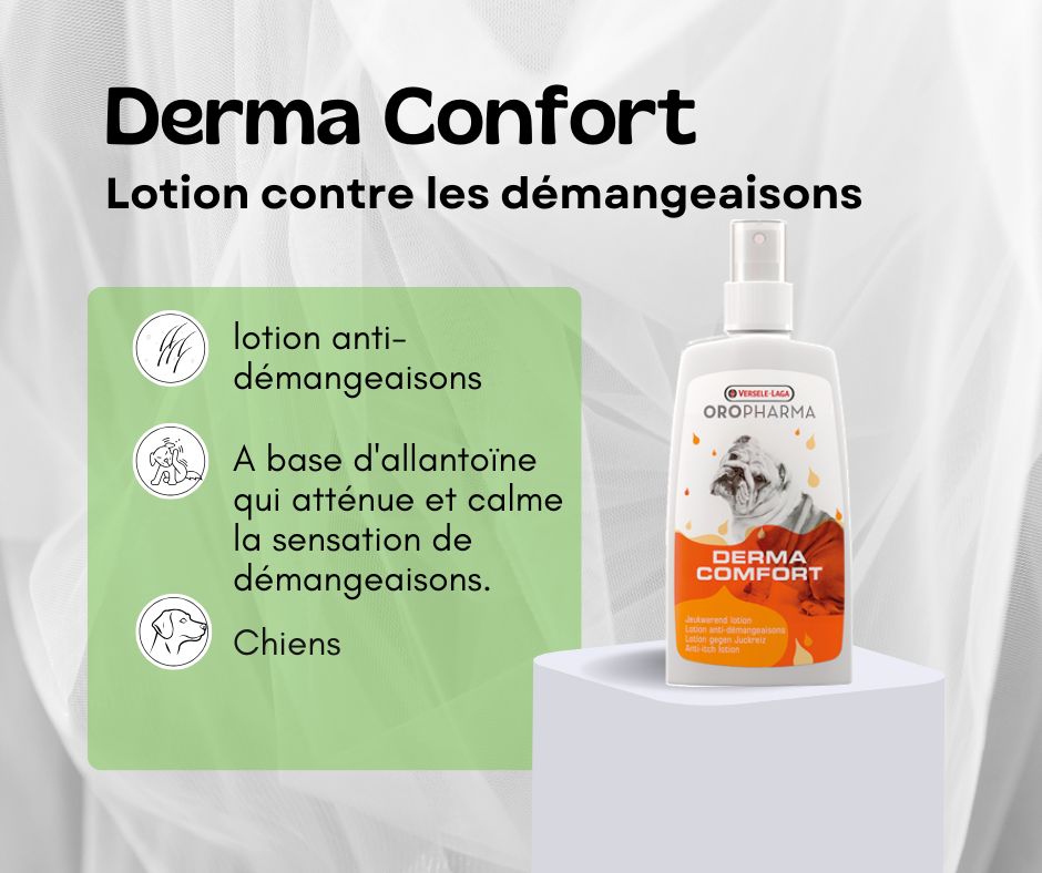 Derma confort-Oropharma-Lotion contre les démangeaisons du chien