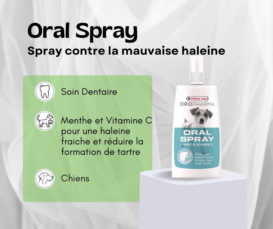 Oral spray-Oropharma-Spray contre la mauvaise haleine du chien