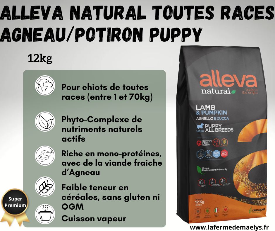 Alleva natural lamb pumpkin puppy all breeds 12kg