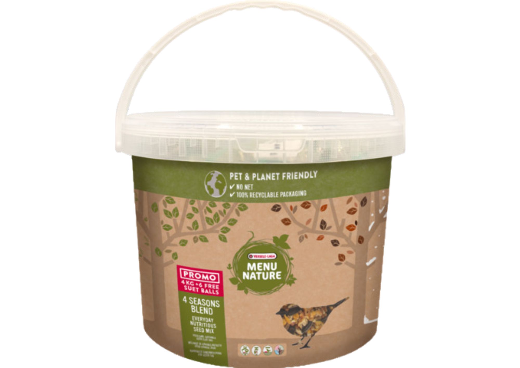Menu Nature 4 Seasons Blend PROMO 4kg + 6 Suet Balls no Net