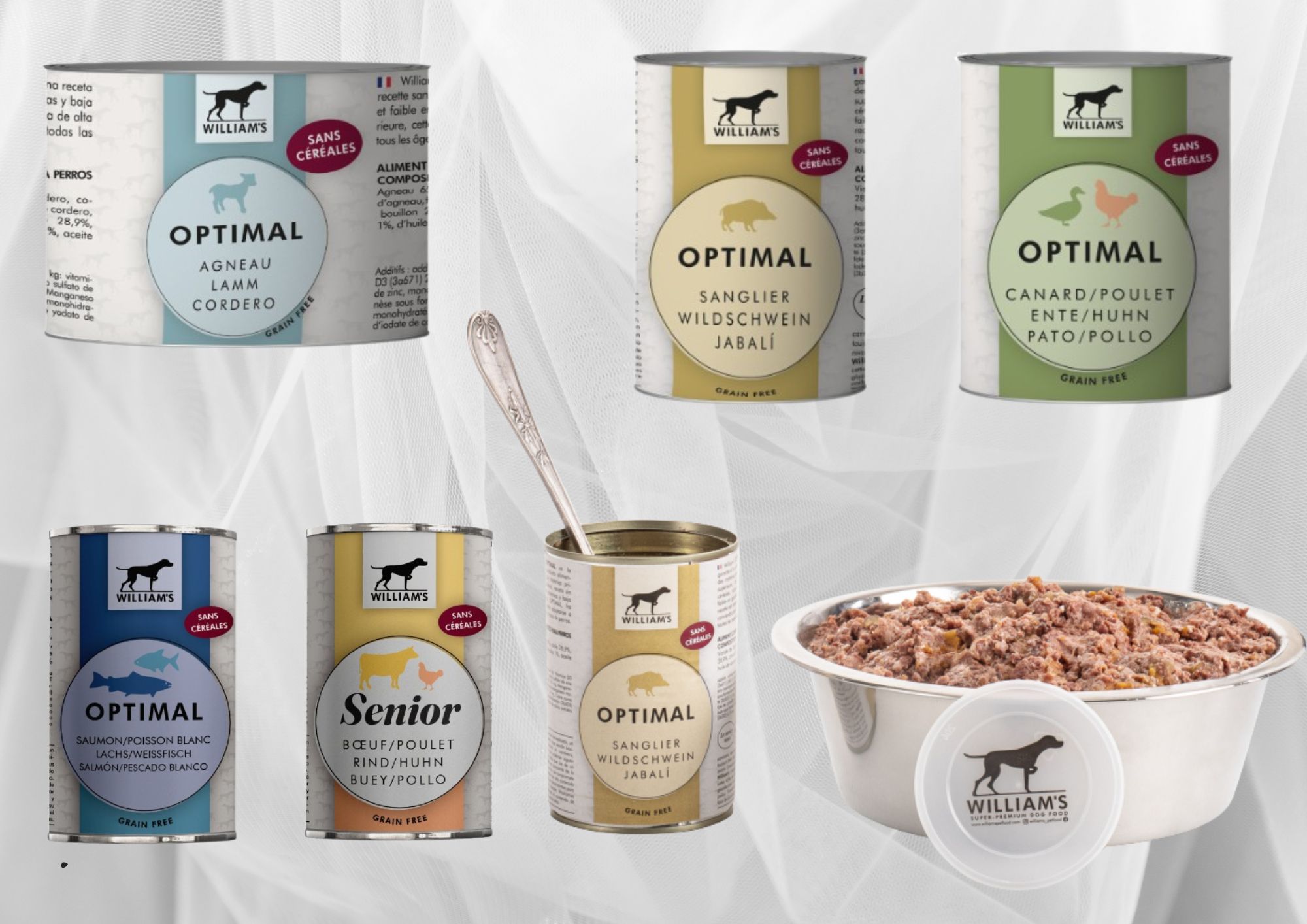 Williams optimal pâtée pour chiens sans céréales et riche en viande