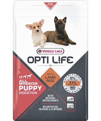 Opti life puppy digestion all breeds-croquettes pour chiots à lagneau
