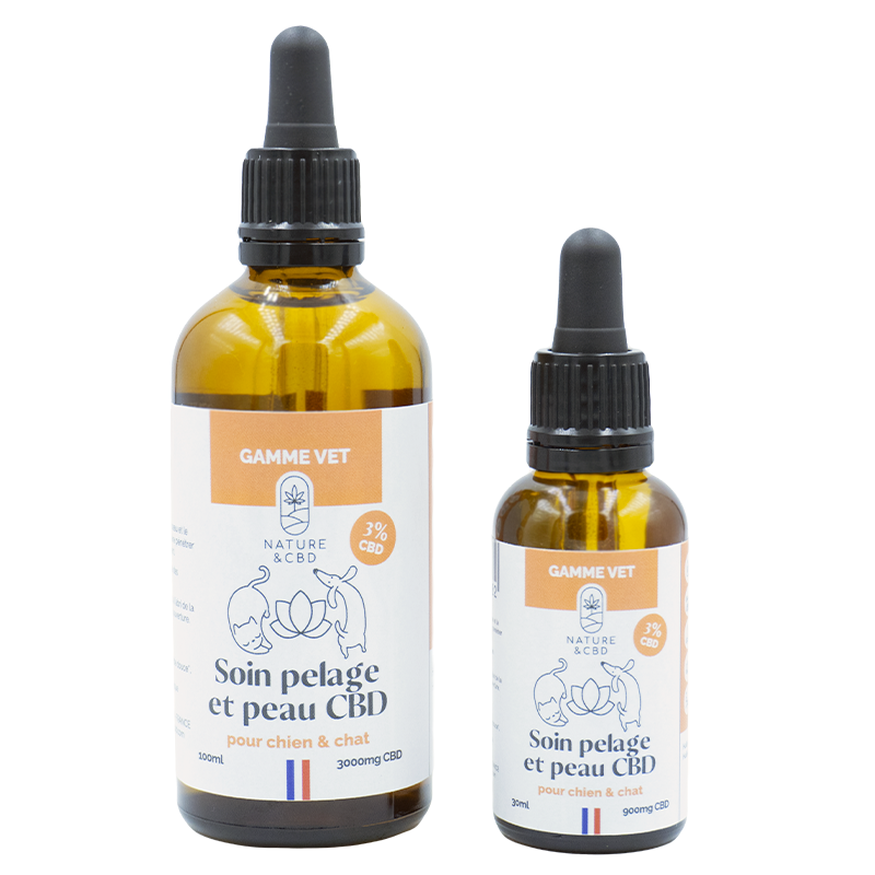 Soin pelage et peau cbd pour chiens et chats