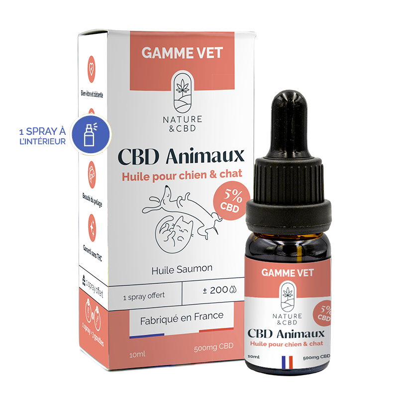 huile cbd 5% pour chiens et chats