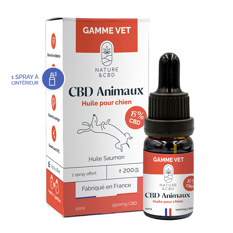 huile cbd 15% pour chiens et chats