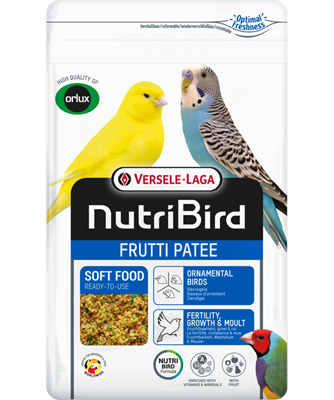 Frutti patee-Pâtée fortifiante prête à l’emploi pour toutes les espèces d’oiseaux d’ornement 250g