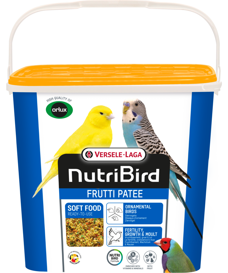 Frutti patee-Pâtée fortifiante prête à l’emploi pour toutes les espèces d’oiseaux d’ornement 5kg