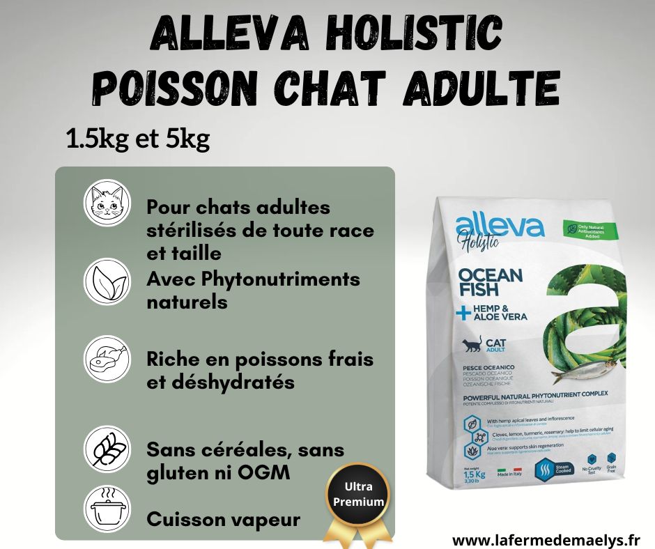 alleva holistic ocean fish adult cat-croquettes ultra premium pour chats