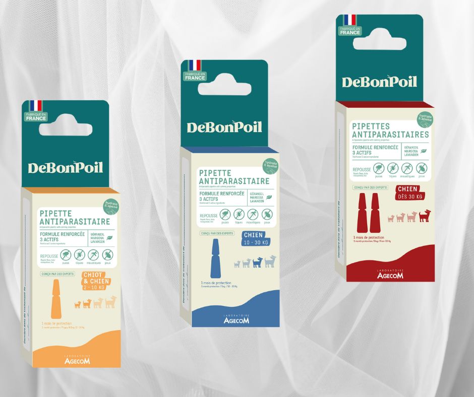 DeBonPoil pipette antiparasitaire chiens x1, puces et tiques