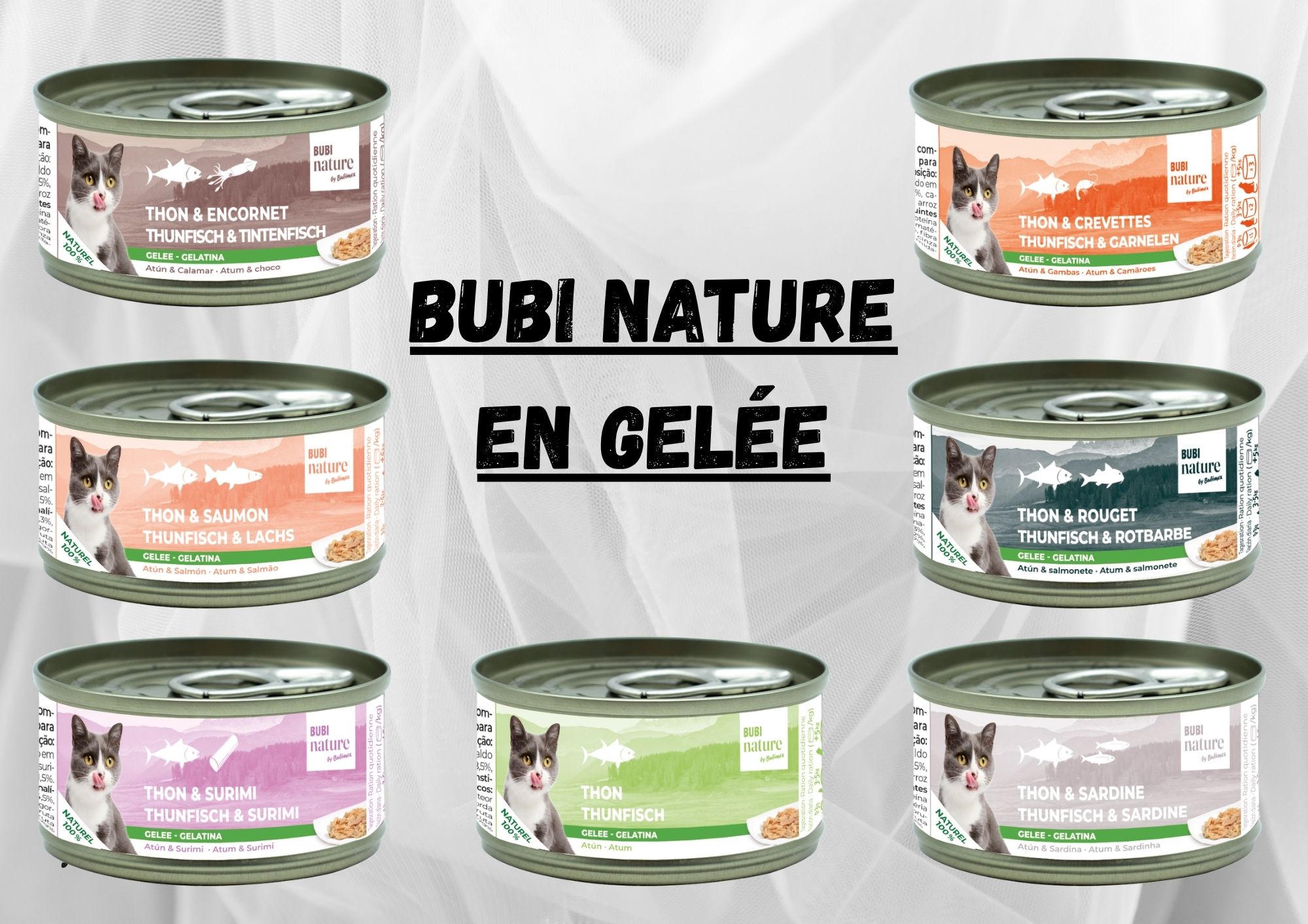 Bubi nature en gelée-pâtée pour chats