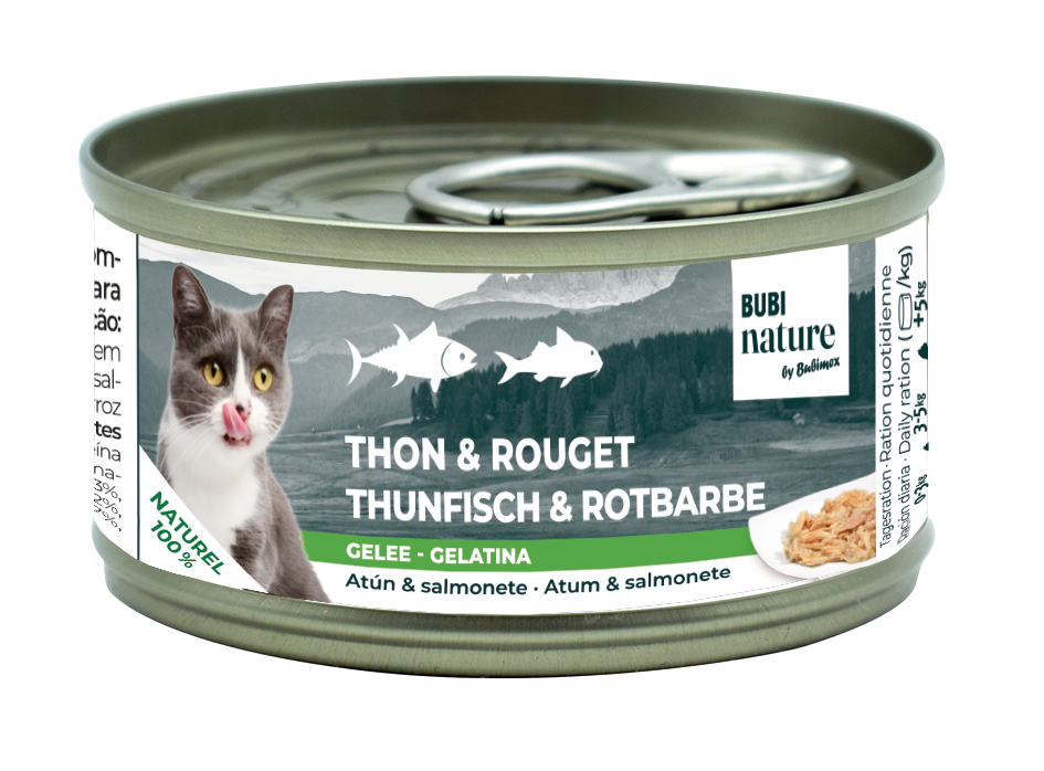 Bubi Nature Thon Rouget en gelée 70g pour chats