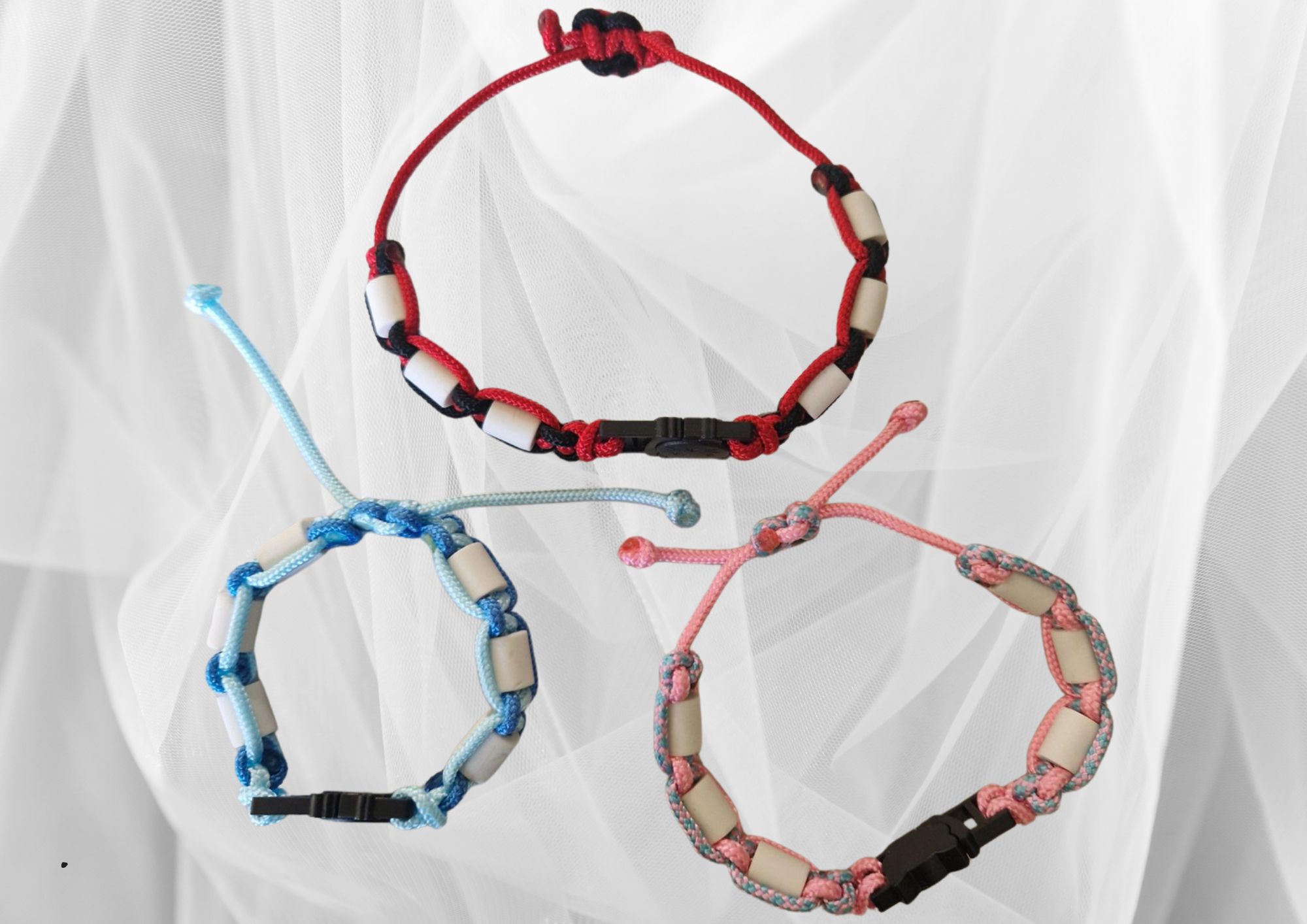 Collier perle de ceramique chat anti tique avec fermeture de sécurité anti-étranglement