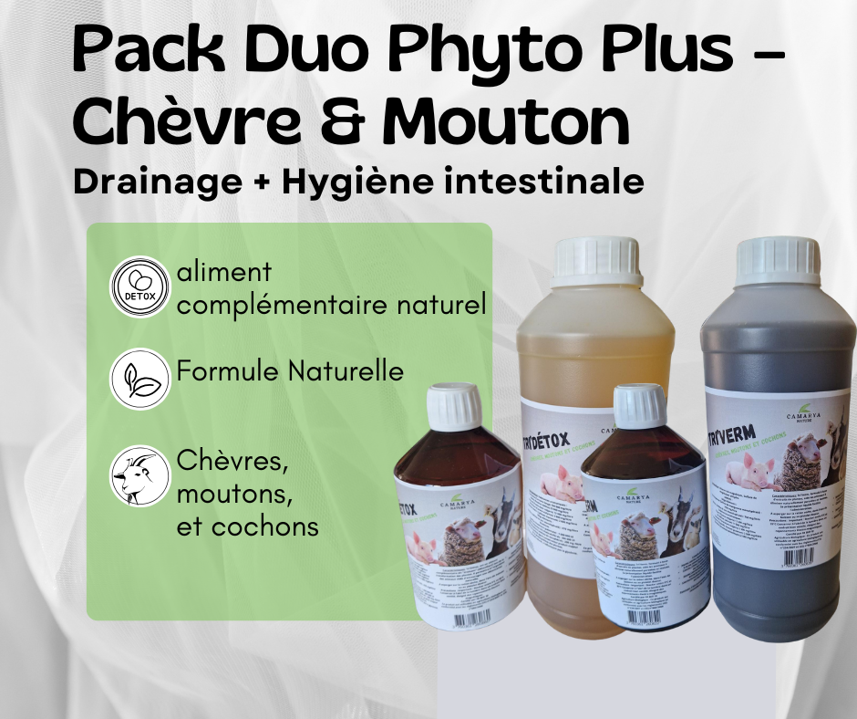 Pack Duo Phyto Plus-détox et vermifuge naturelle chèvre et mouton