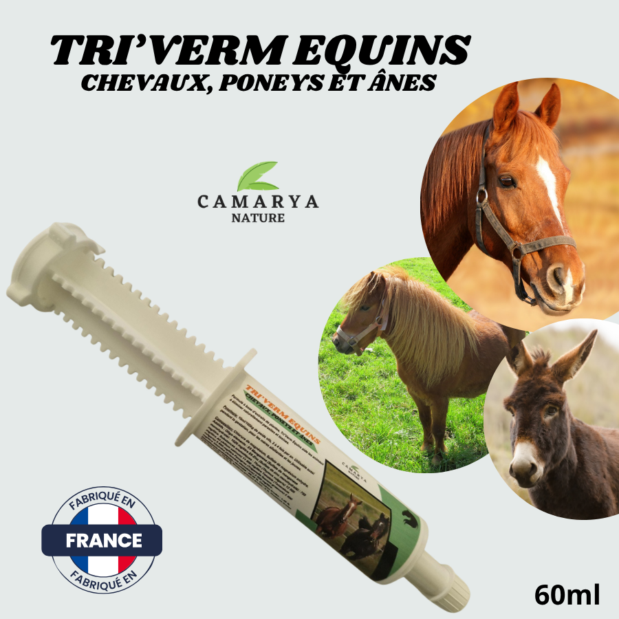 TriVerm Equins vermifuge naturelle cheval anes et poneys 60ml