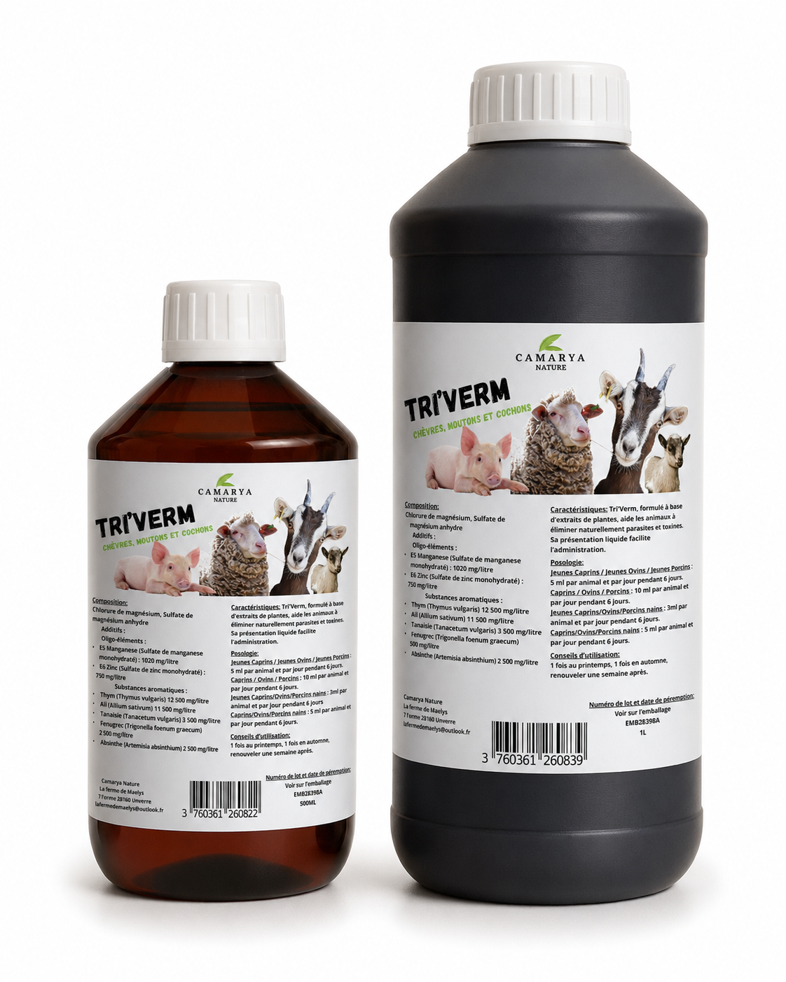 triVerm vermifuge naturel liquide chevres moutons et cochons