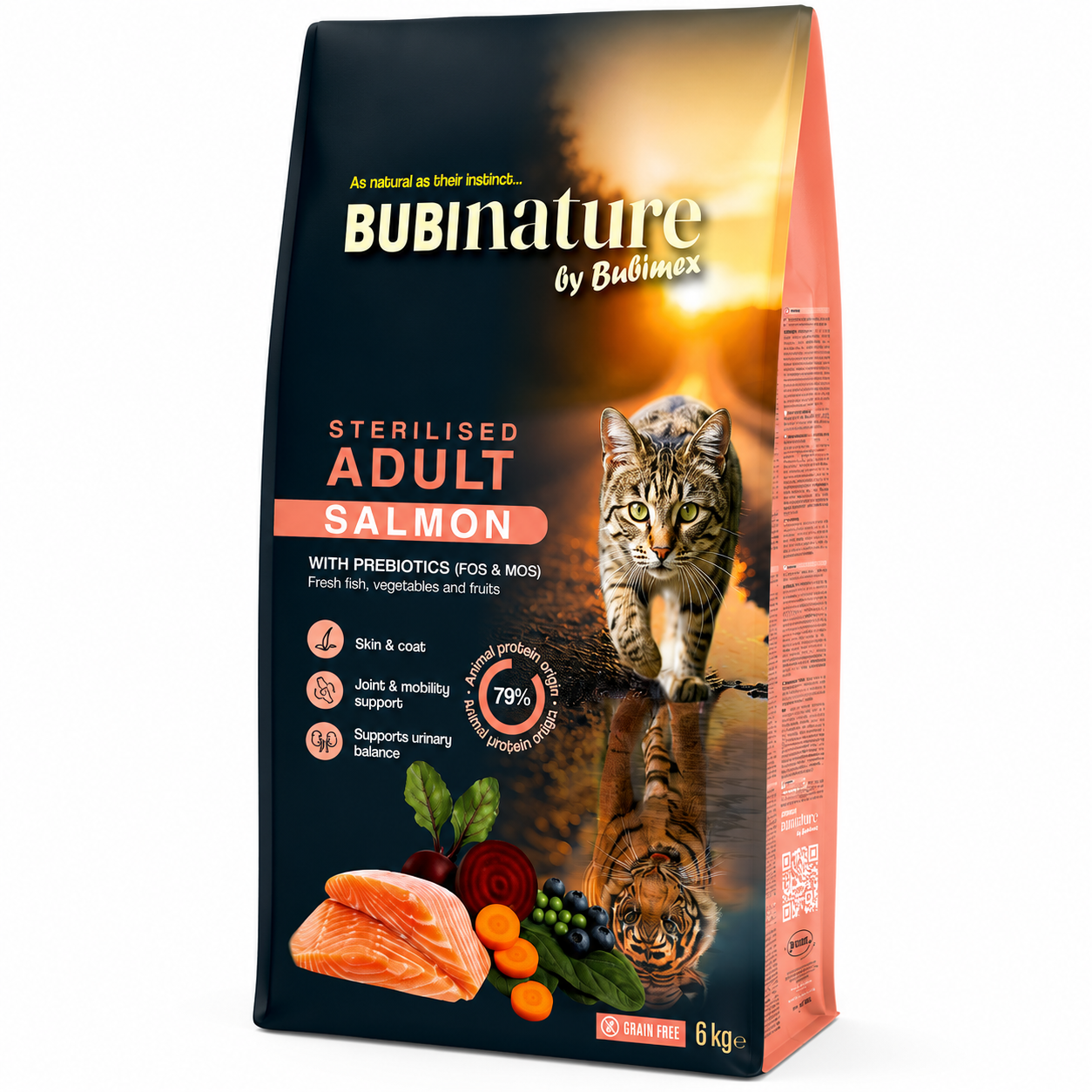 Croquettes Bubi Nature sterilised saumon pour chats