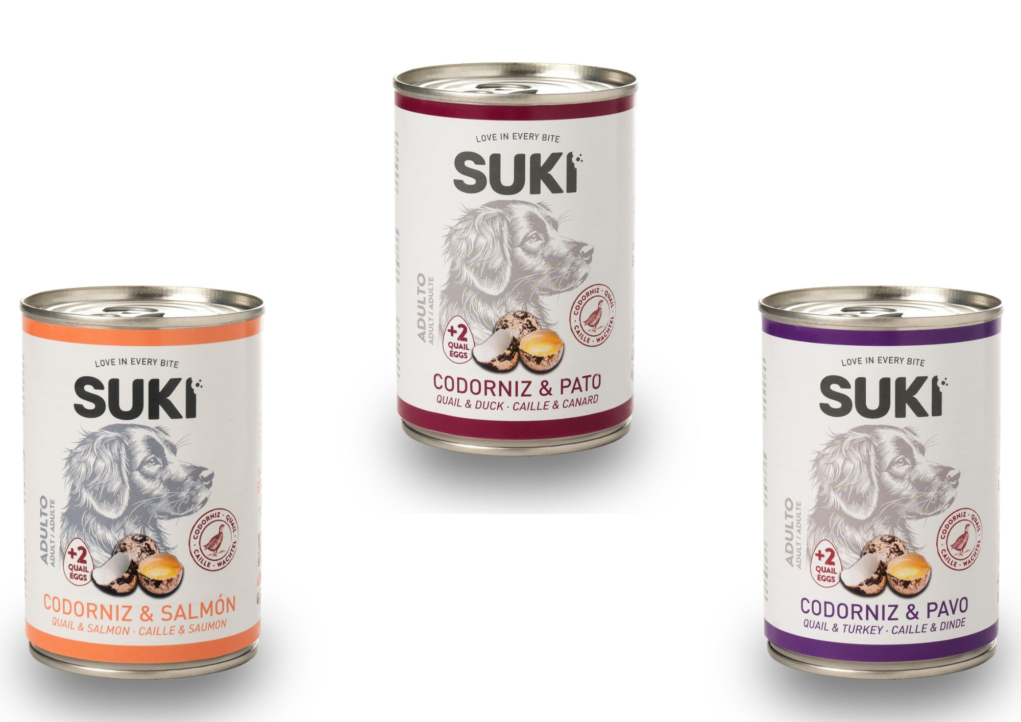 Pâtés pour chiens Suki a la caille