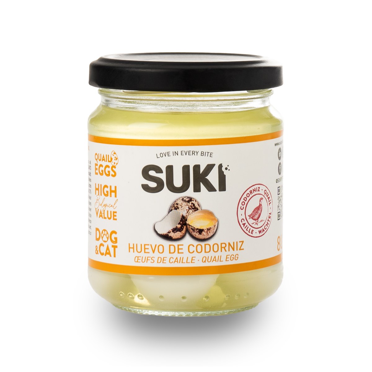 Œufs de caille 8 unités suki pour chiens