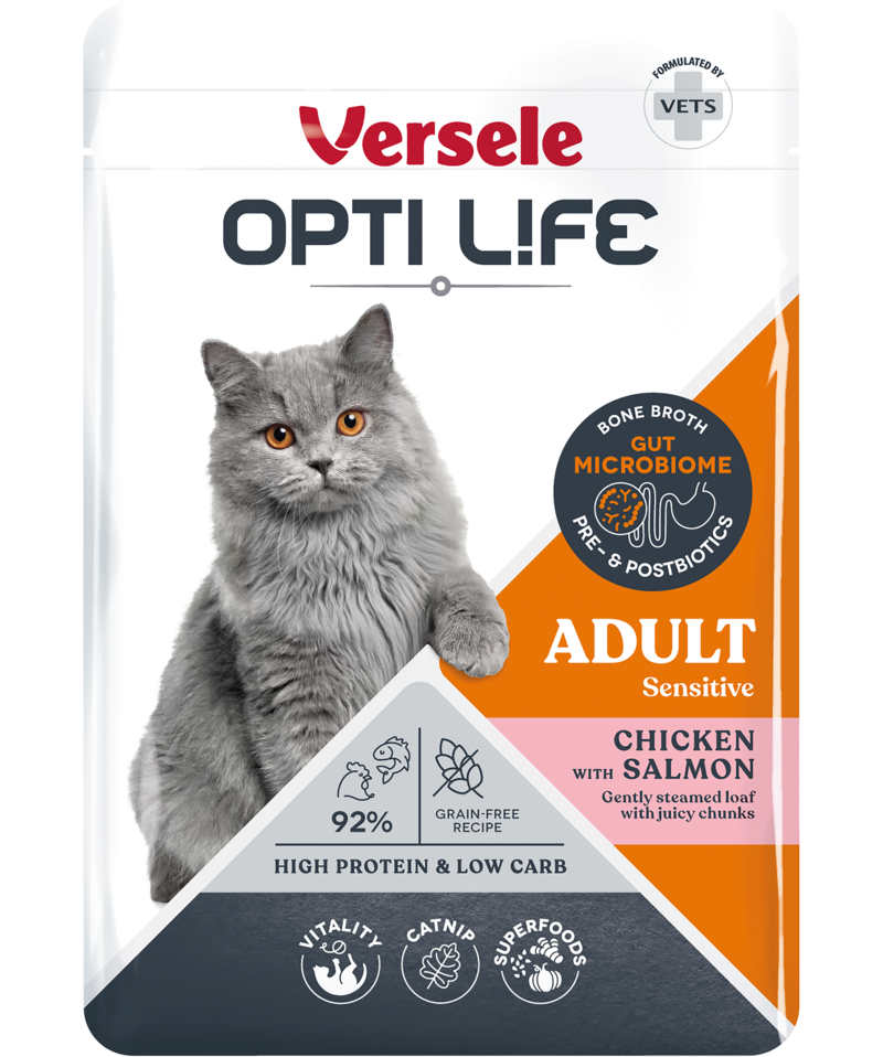 Opti Life adulte terrine saumon poulet 85 g