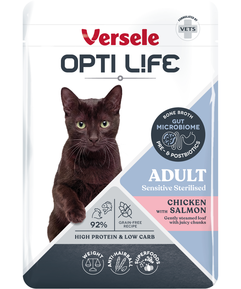 Opti Life chat stérilisé terrine saumon poulet 85 g
