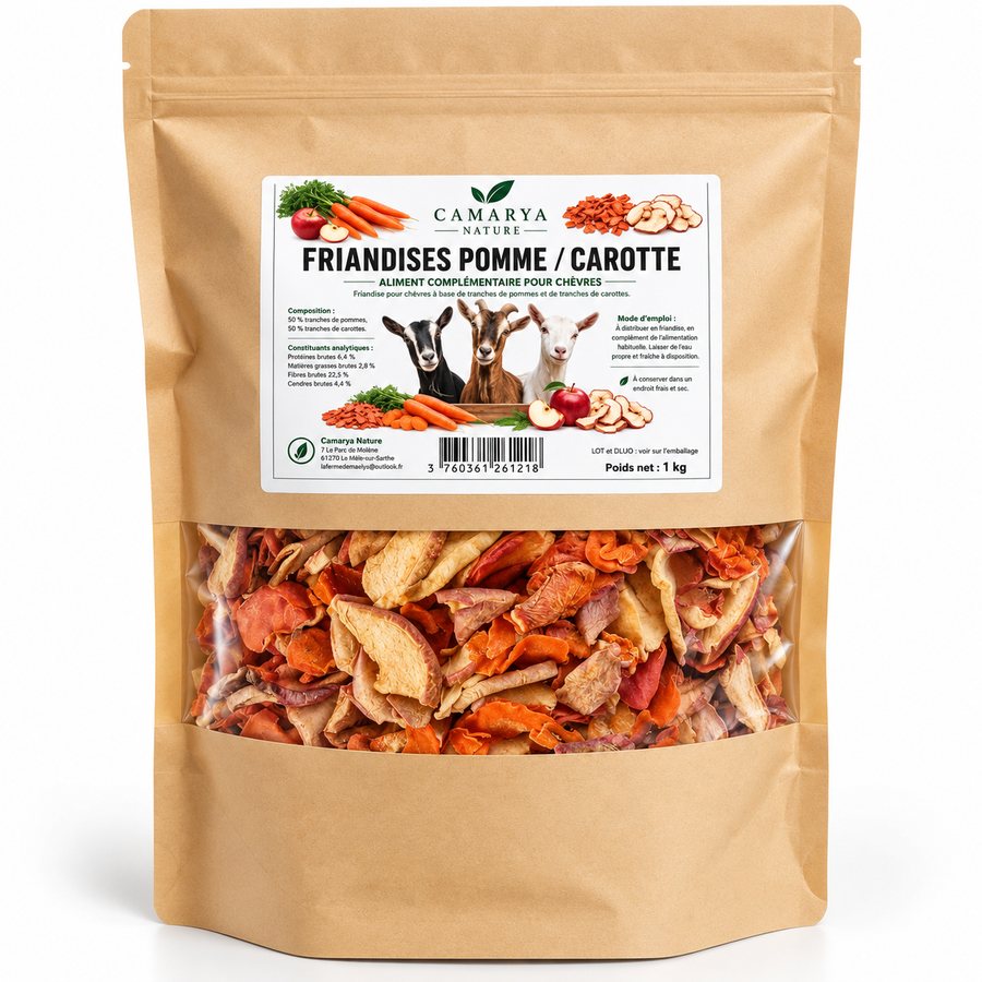 friandise pomme carotte pour chèvres