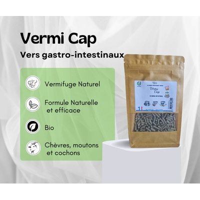 Diatosphere Vermi Cap – Vermifuge naturel chèvre, mouton & cochon – granulés prêts à l’emploi – 500g à 5kg