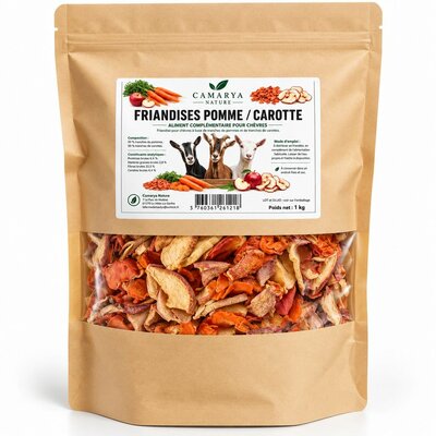 friandise pomme carotte pour chèvres