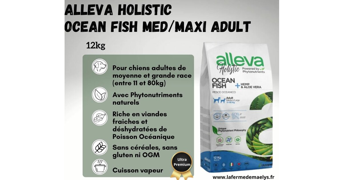 Alleva holistic ocean fish medium/maxi adulte - Croquettes Ultra Premium