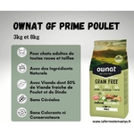 Ownat grain free prime adult chicken-croquettes sans céréales pour chats adultes