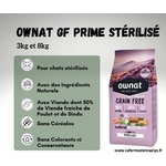 Ownat grain free prime stérilisé-croquettes sans céréales pour chats stérilisés