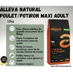 Alleva natural chicken pumpkin maxi adult-croquettes super premium pour chiens de grande race