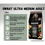 ownat ultra medium adult 12kg-croquettes pour chiens adultes entre 10 et 25kg