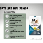 Opti life mini senior-croquettes sans gluten pour petits chiens âgés Versele laga.png