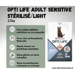 Opti life adult sensitive sterilised light-croquettes pour chats adultes Versele laga