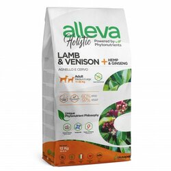 Alleva holistic agneau cerf medium maxi adult 12kg - croquettes sans céréales ultra premium pour moyens et grands chiens