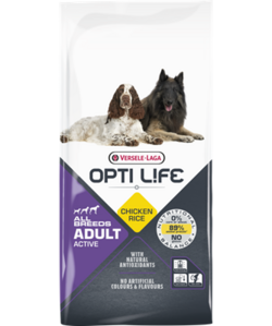 Opti life all breeds-croquettes sans gluten pour chiens adultes actifs