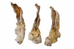 oreille de lapin avec poils, friandise naturelle pour chien.
