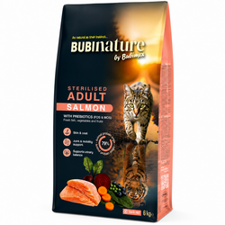 Croquettes Bubi Nature sterilised saumon pour chats