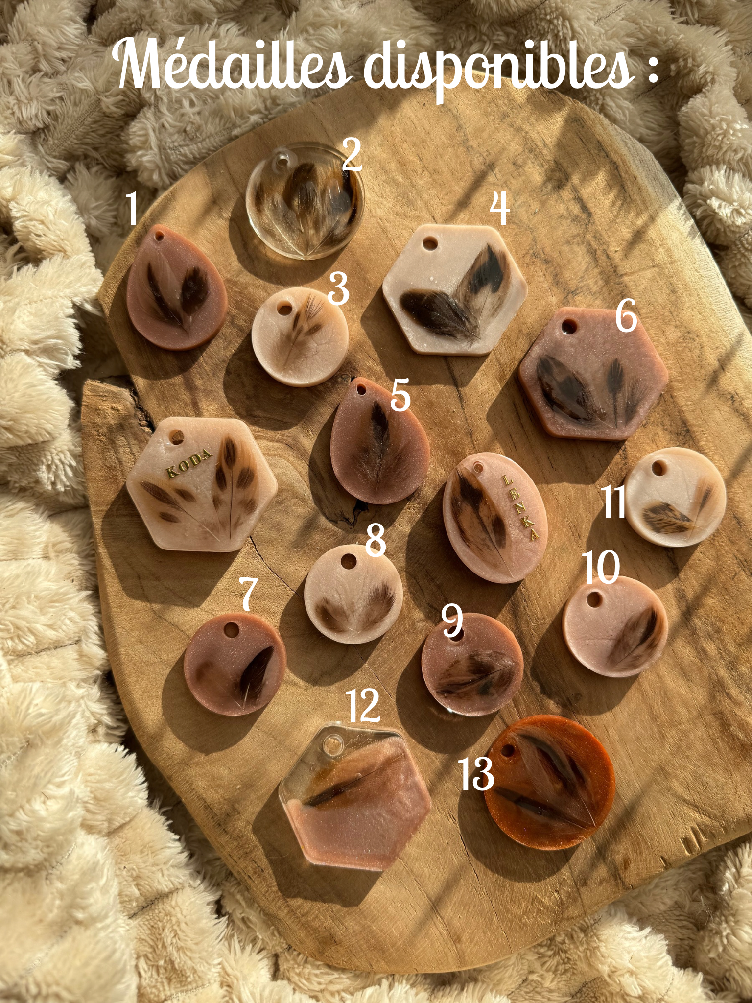 Médailles disponibles