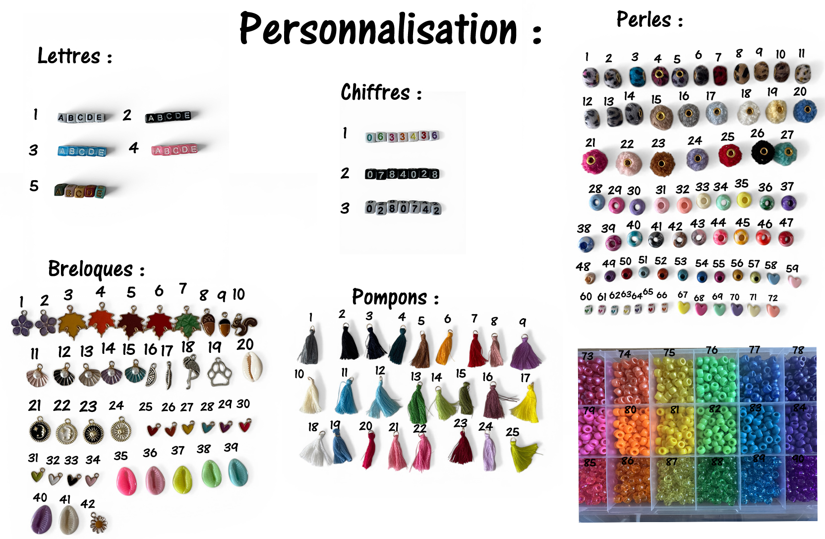 Montage personnalisation avec numeros