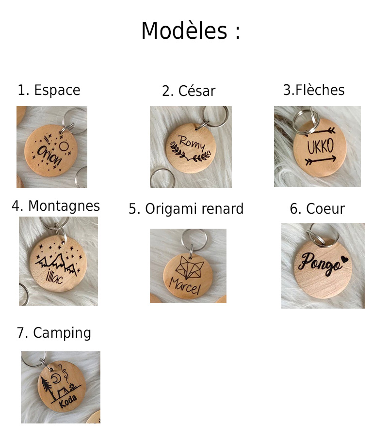 Modèles médailles bois sans le 8